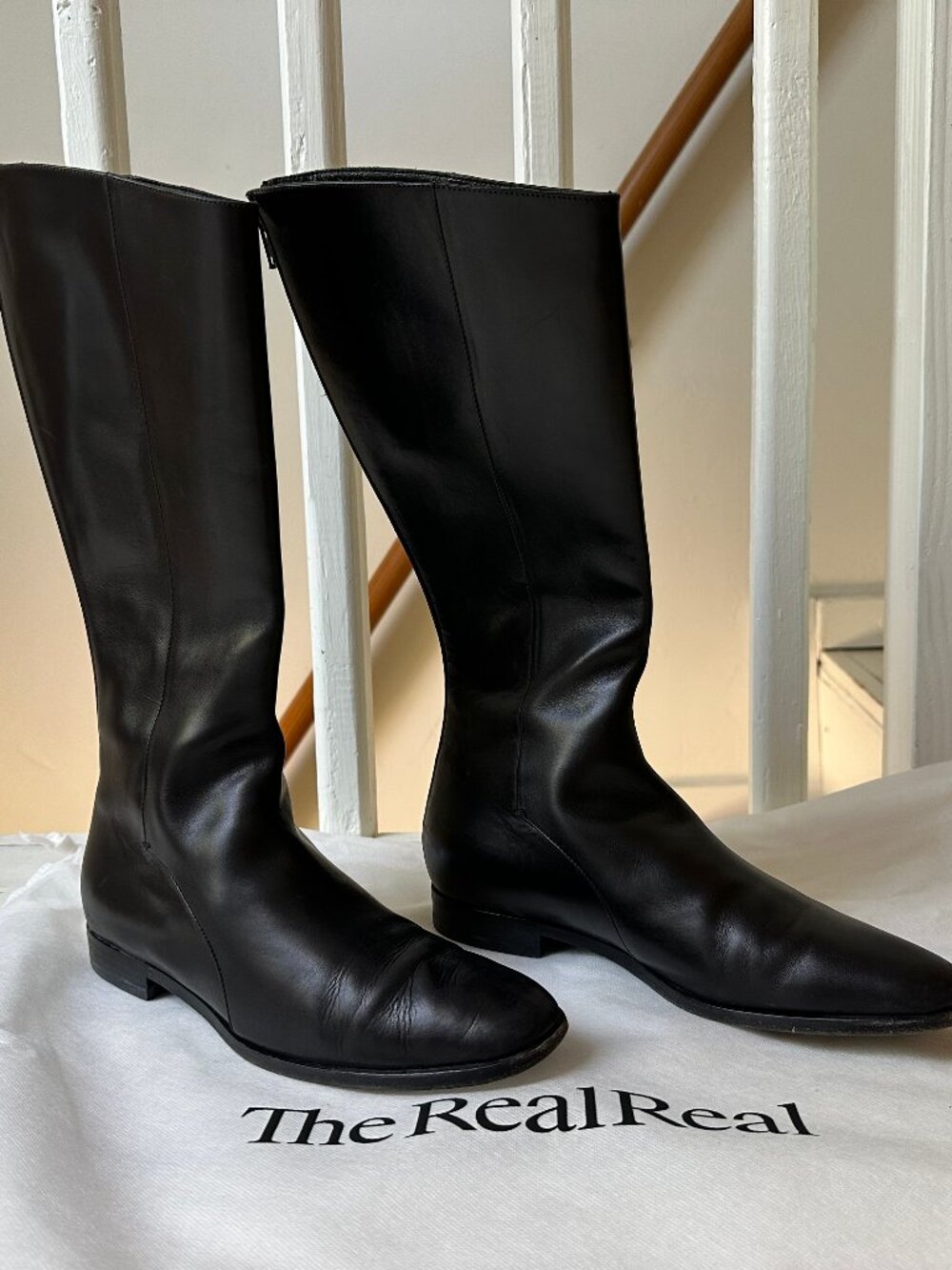 vintage 2000s helmut lang black riding boots, size EU 39.5